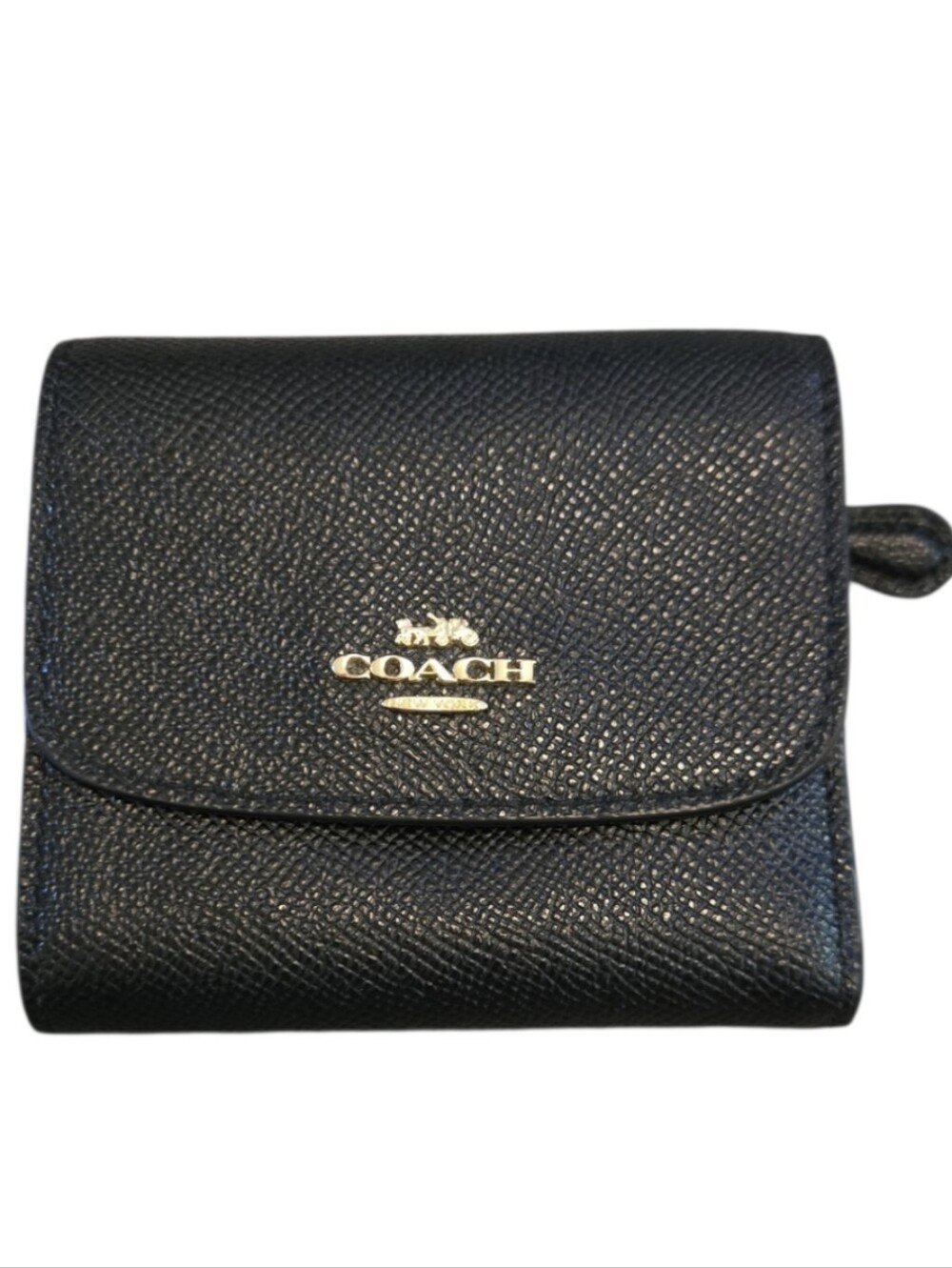 EC Coach Crossgrain Leather  Small Tri-fold Wallet
